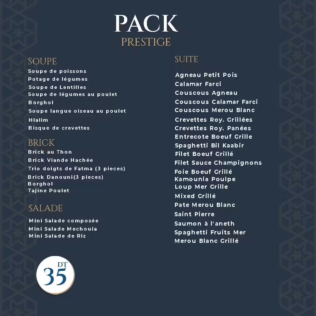 commander menu ramadan prestigieux et pas cher à nabeul et hammamet