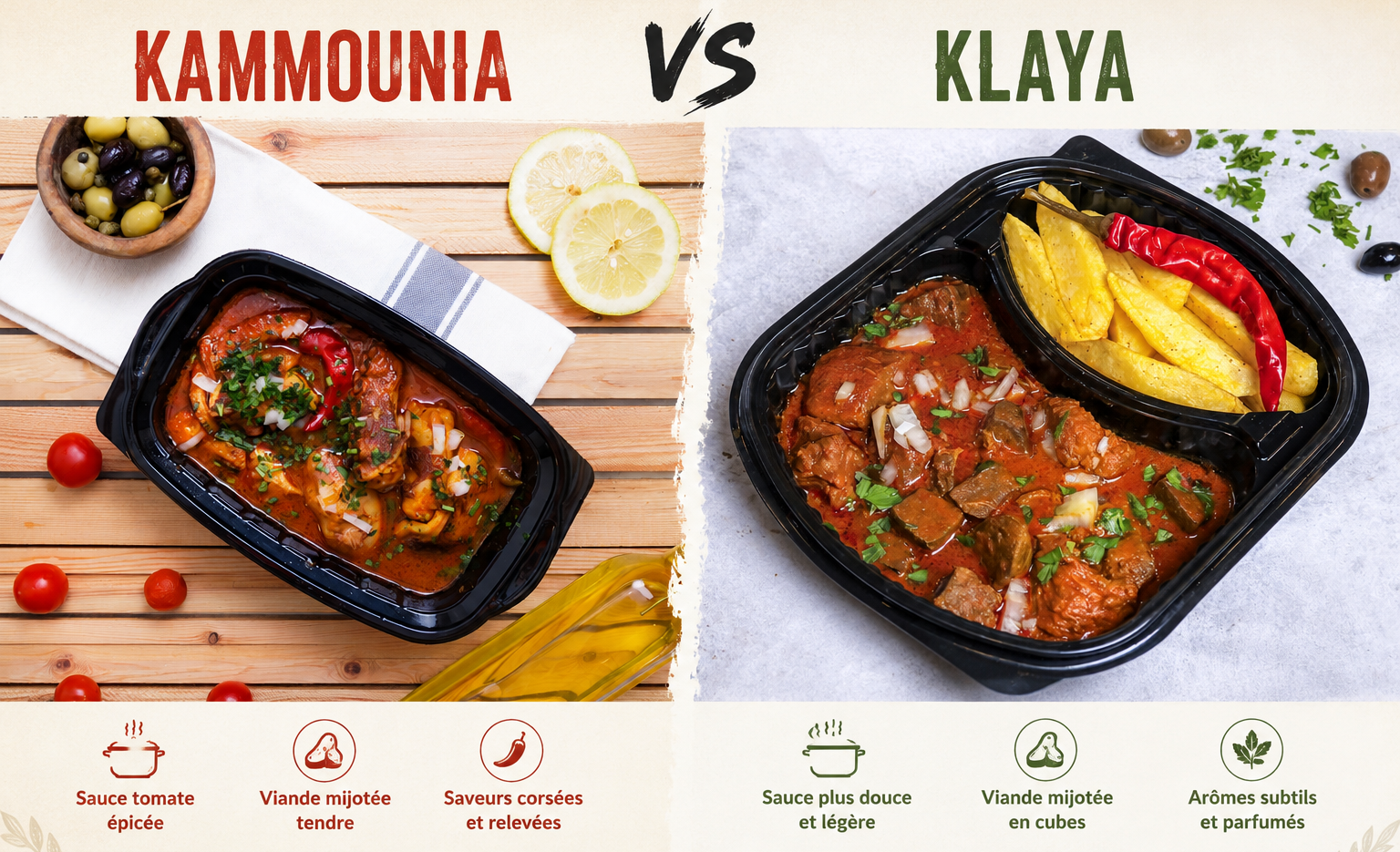 différences entre klaya tunisienne et kammounia
